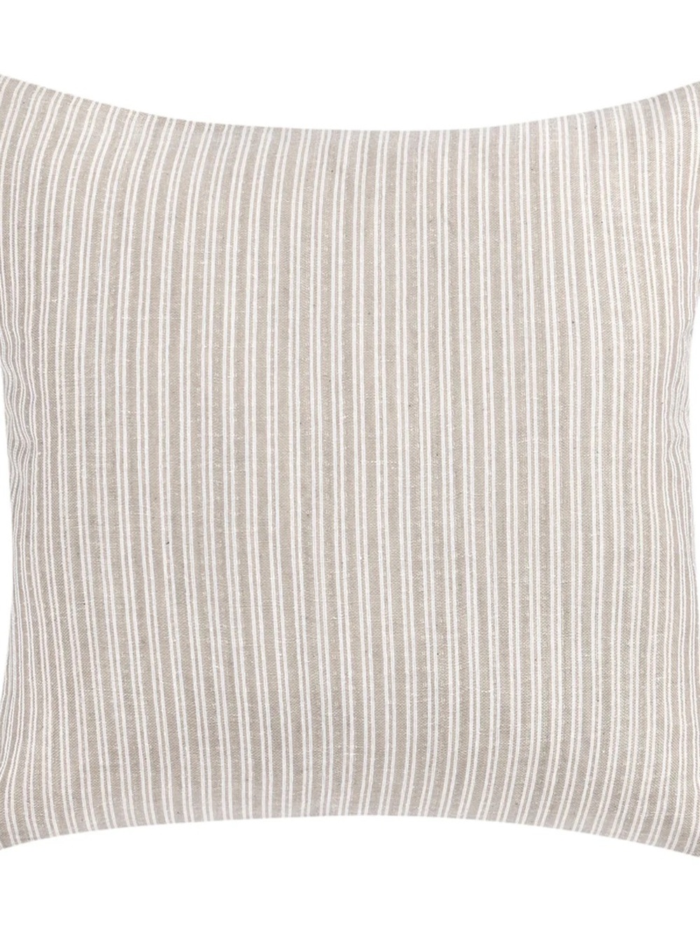 NWT - Villa 75% linen 25% cotton pillow covers / cases PAIR tan stripe